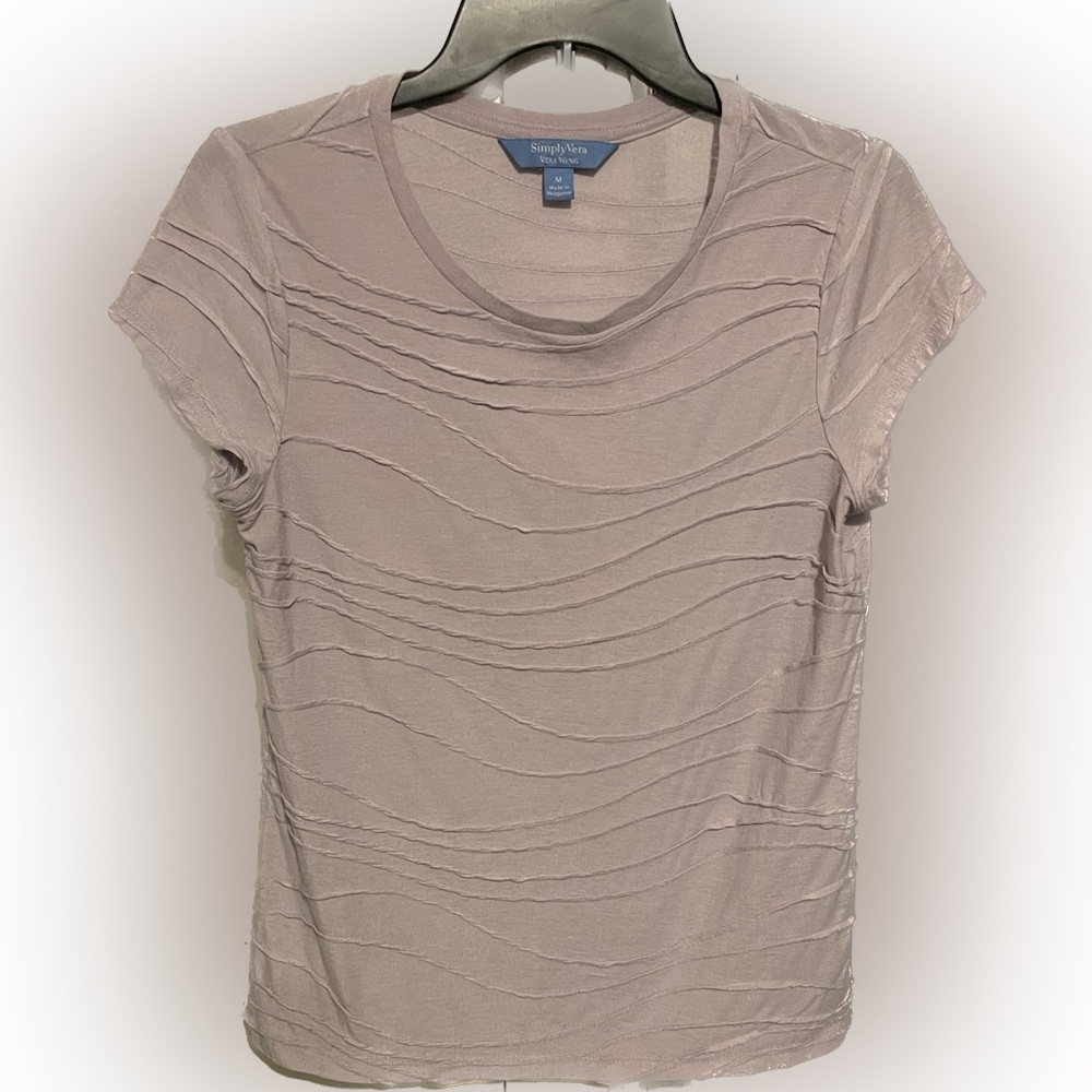 Short Sleeve Blouse, Lavender, size M